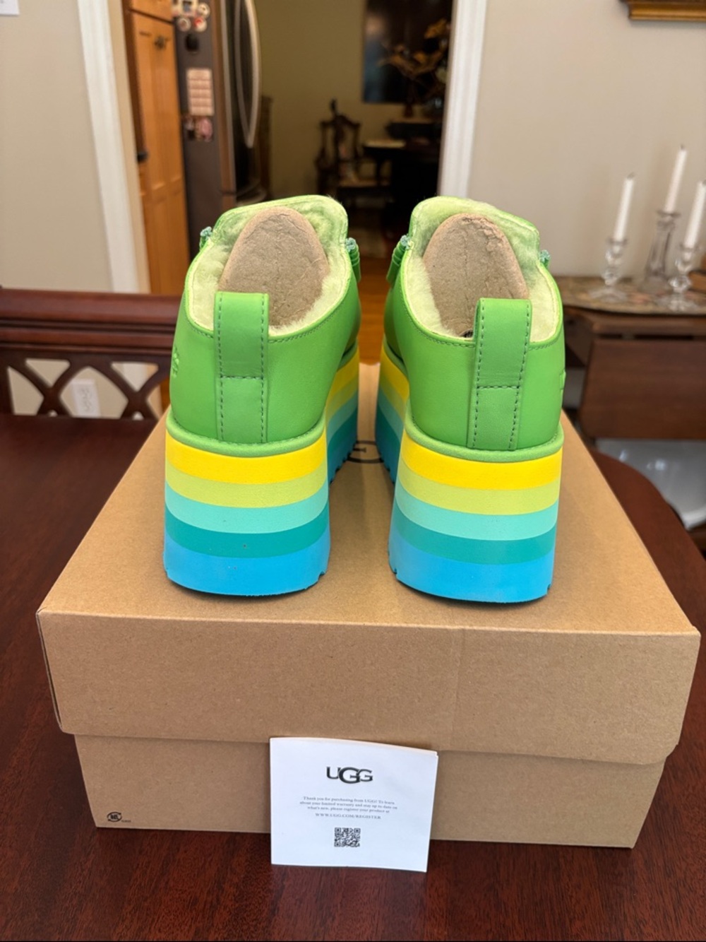 UGG URSEEN Platform Slip On Size 8/9 Shoes NWT - Picture 7 of 12